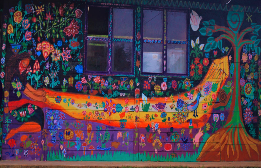 Mural y foto Gustavo Chavez Pabon